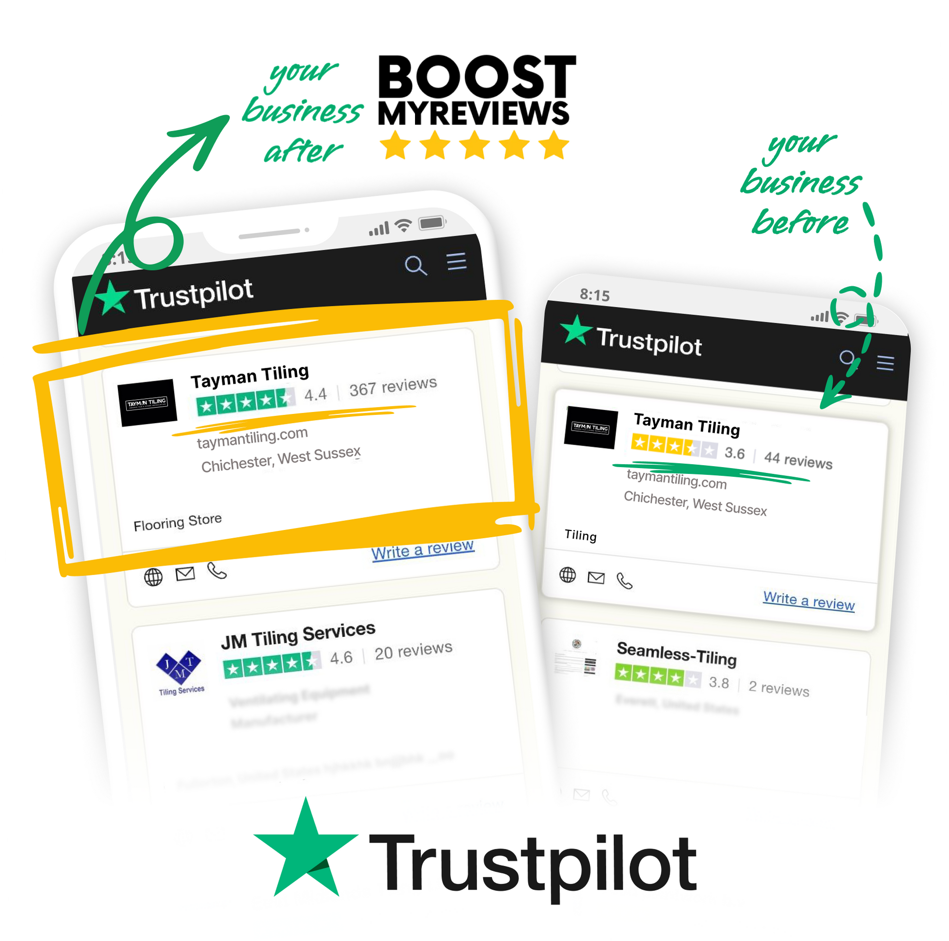 Boost My Trust Pilot™- UNLIMITED Reviews per Card
